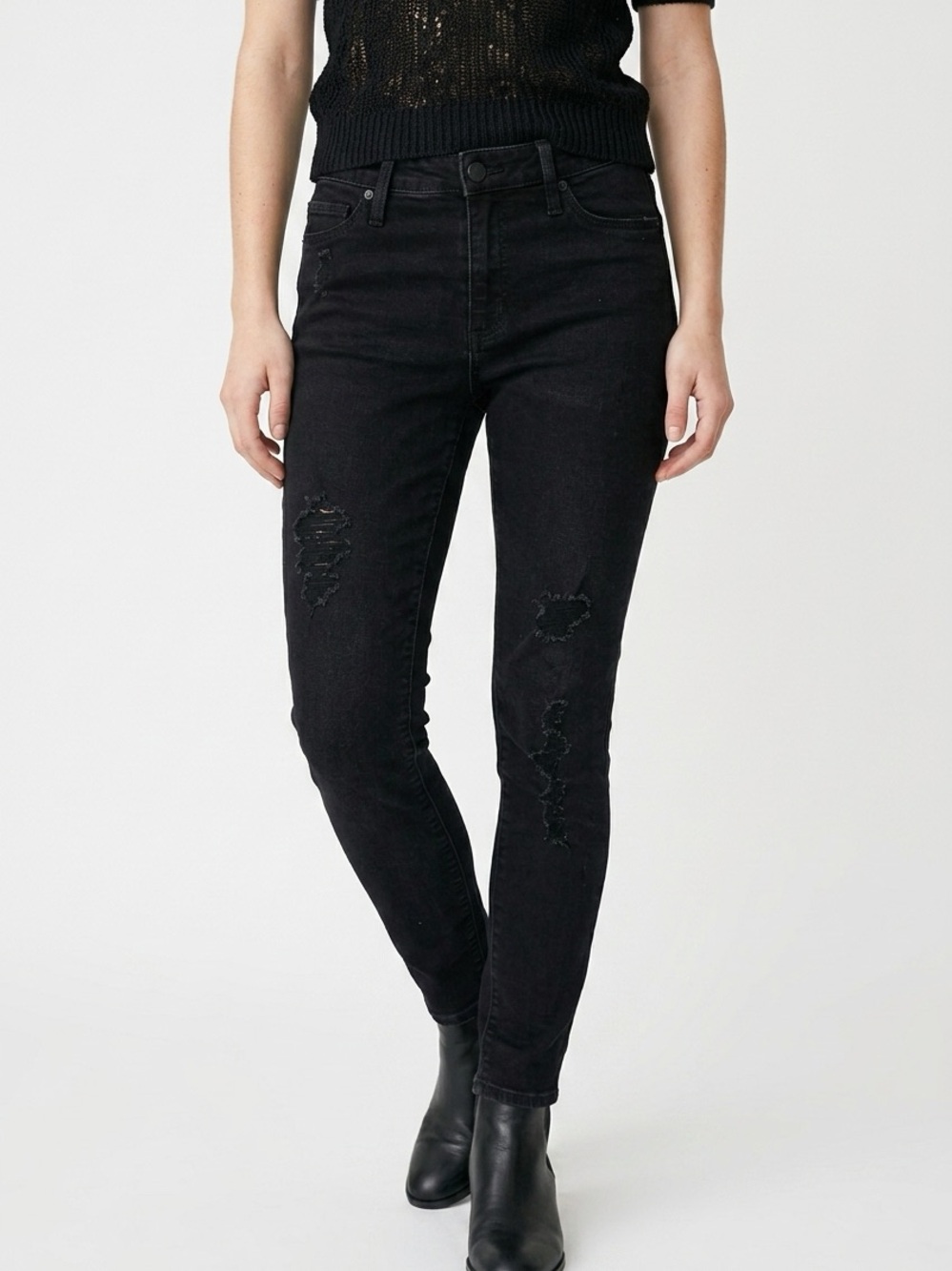 UNIVERSAL THREAD | Black Distressed High Rise Jegging Jeans Women’s Size 8/29